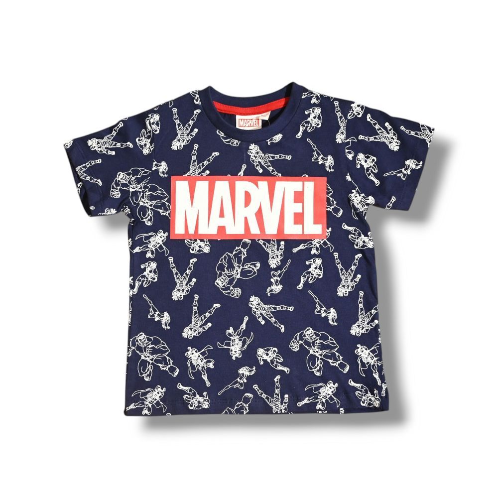 Marvel - Boy's Summer T-Shirt And Short - Navy