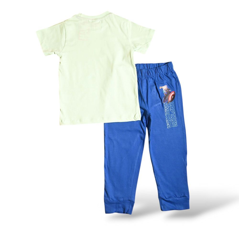 Avengers - 2pc-Set - Boy's Captain America Printed Pyjama T-Shirt & Pants