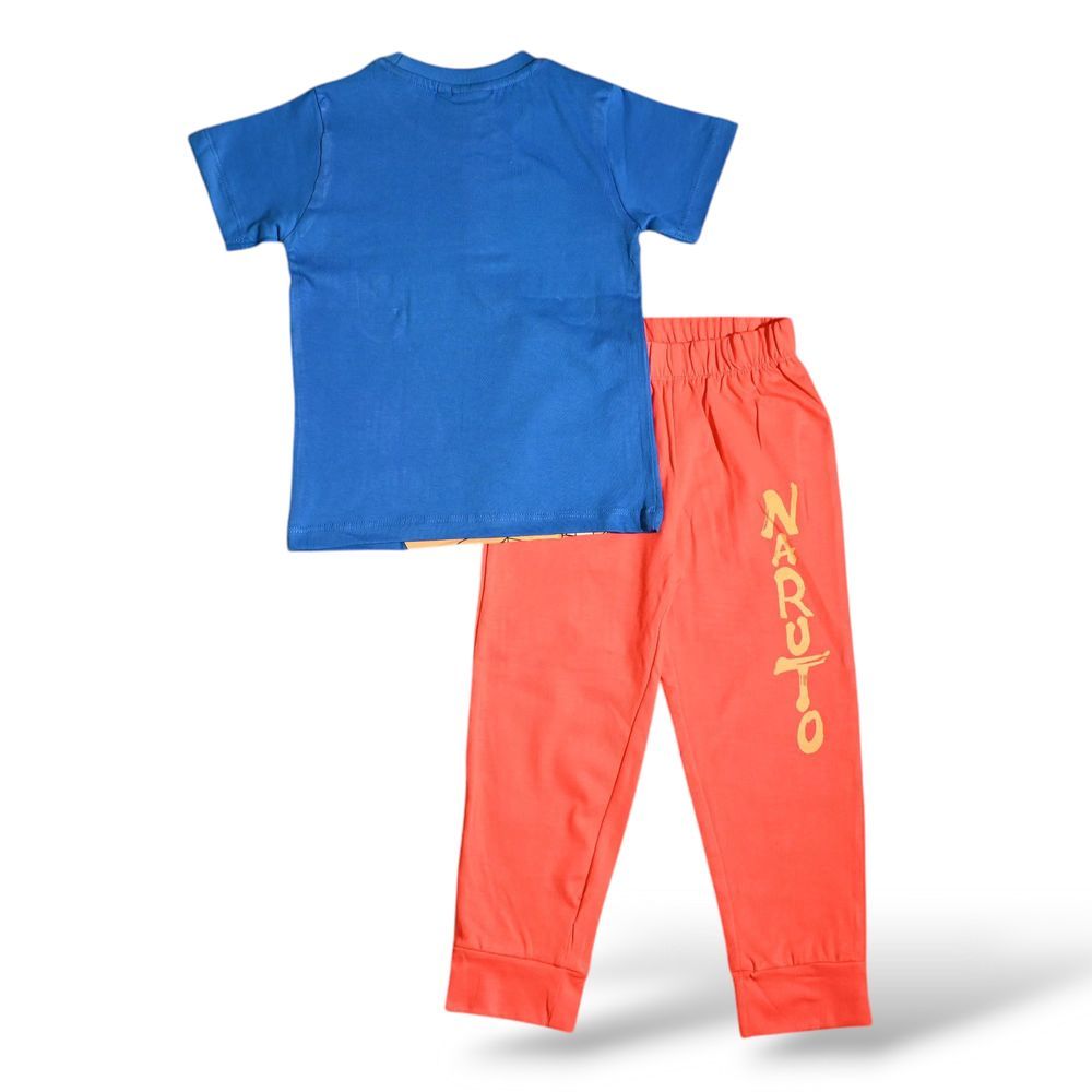 Naruto - Boys Short Sleeve Pajama Set - Blue/Red