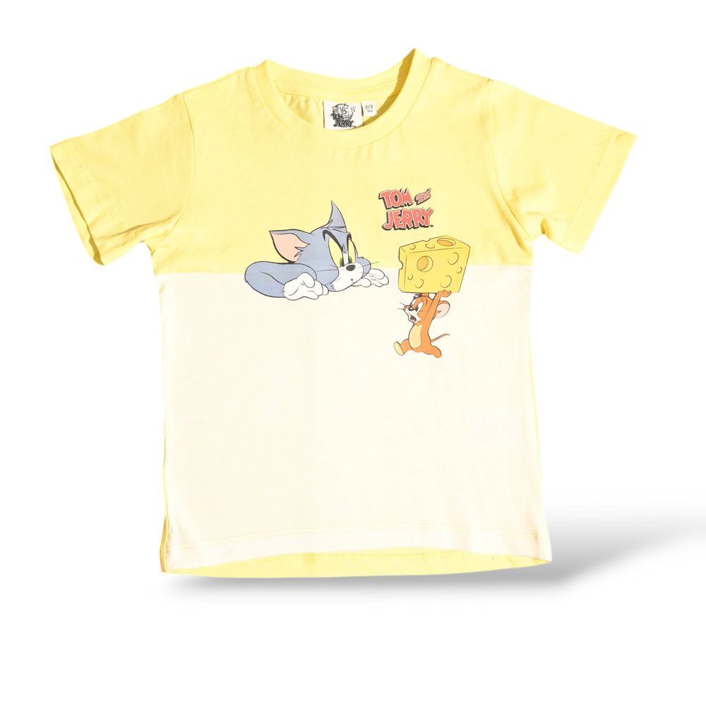 Tom & Jerry - Boys Short Set - Yellow/Grey