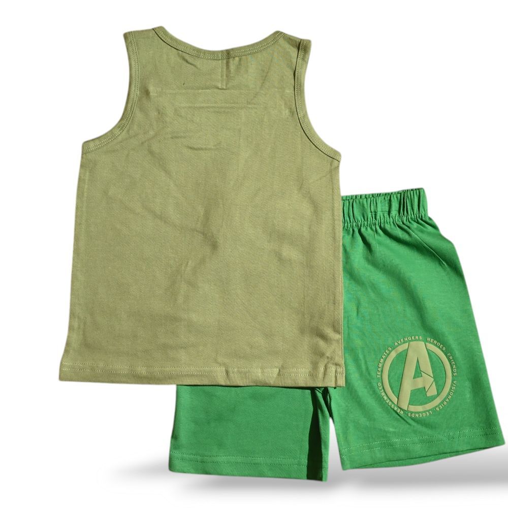 Avengers - Boys Summer Sleeveless & Short Set - Green