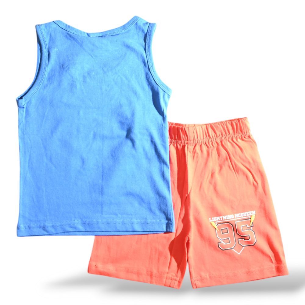 Cars - 2pc-Set - Boy's Summer Sleeveless Top And Short - Red/Blue