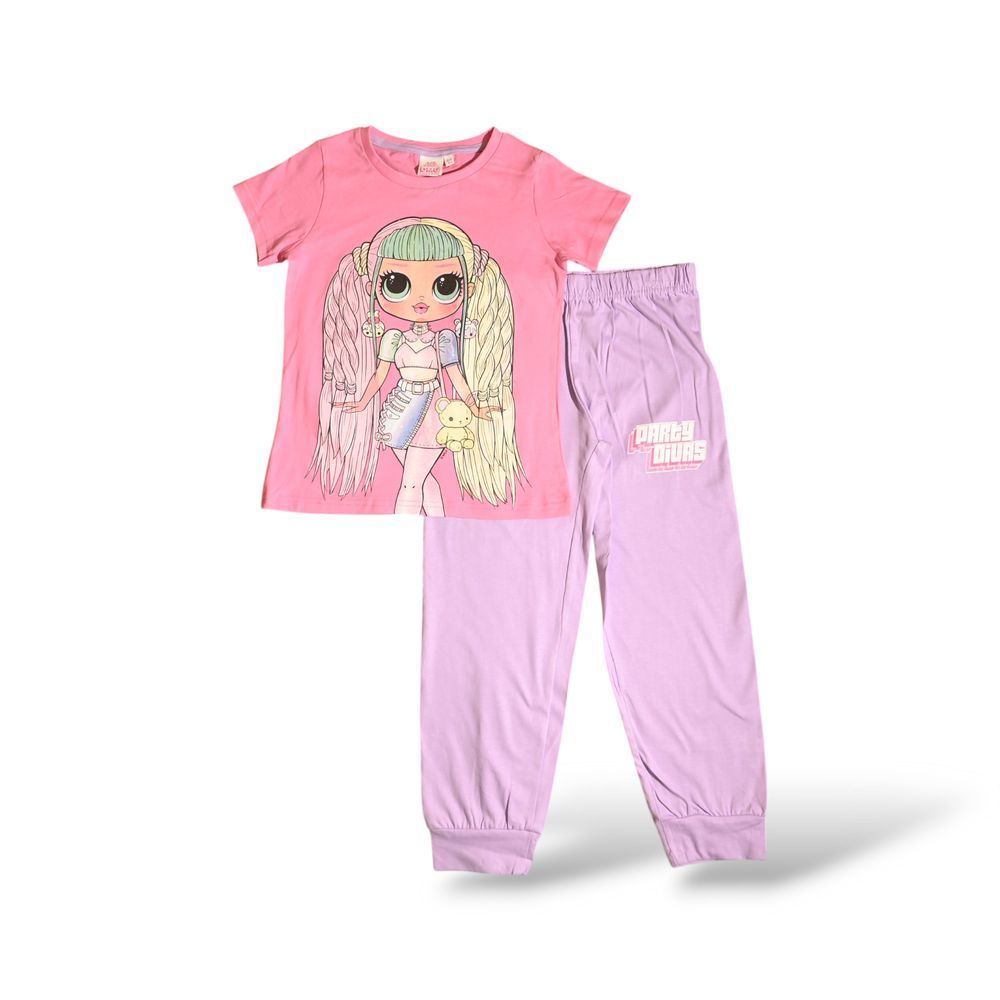 L.O.L. Surprise - 2pc-Set - Girl's Short Sleeves Pyjama T-Shirt & Pants - Purple/Pink