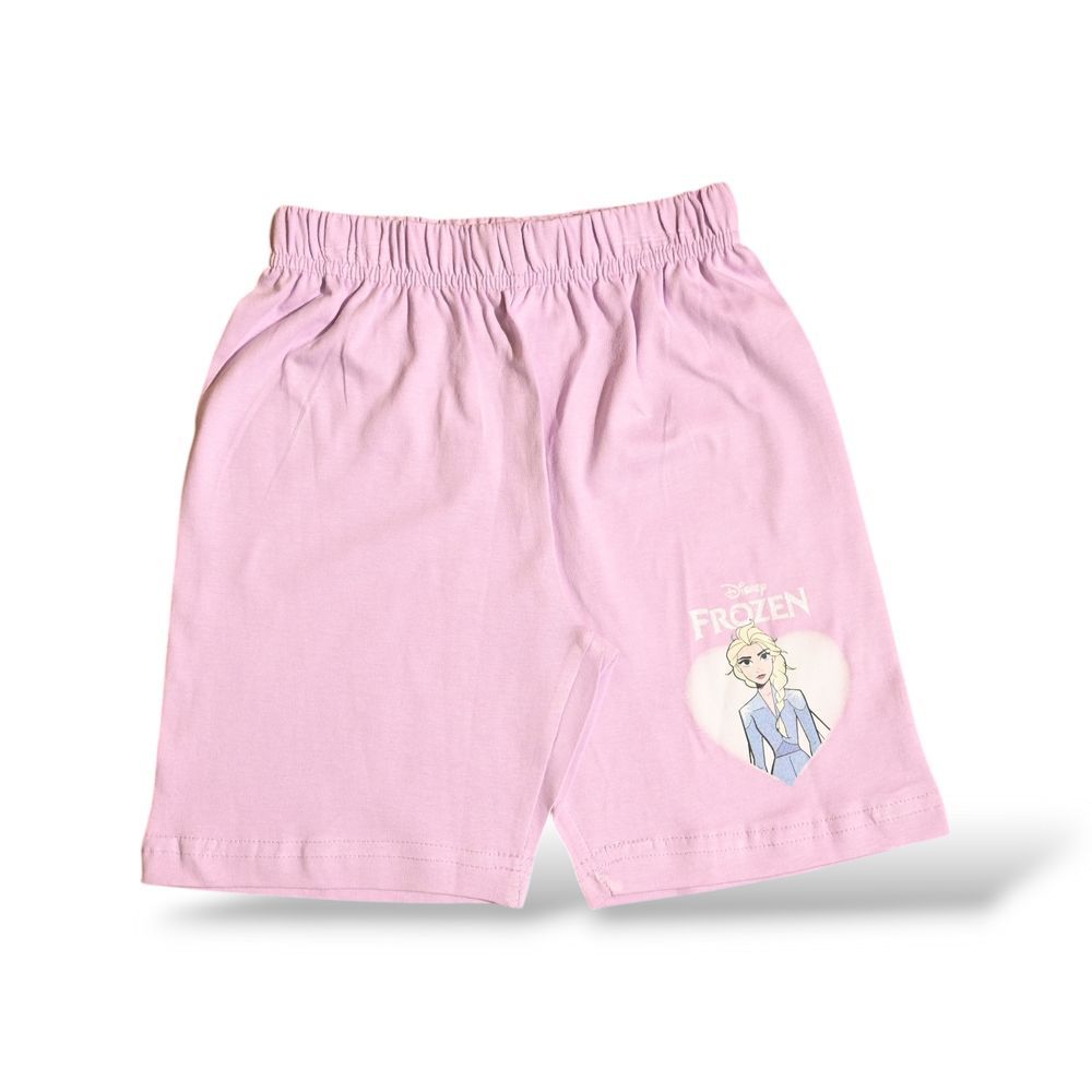 Princess - 2pc-Set - Elsa Girl's Cotton T-Shirt & Shorts - Pink