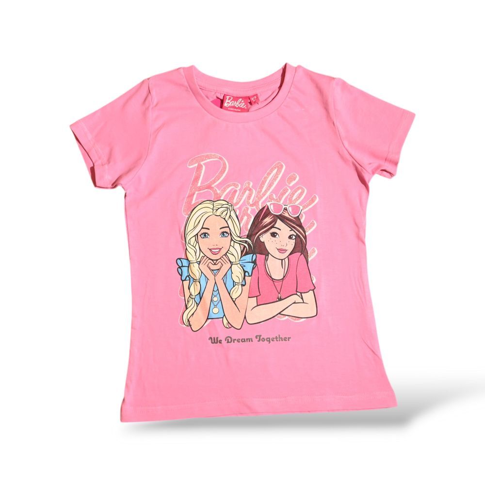 Barbie - 2pc-Set - Girl's Cotton T-Shirt & Shorts - Pink