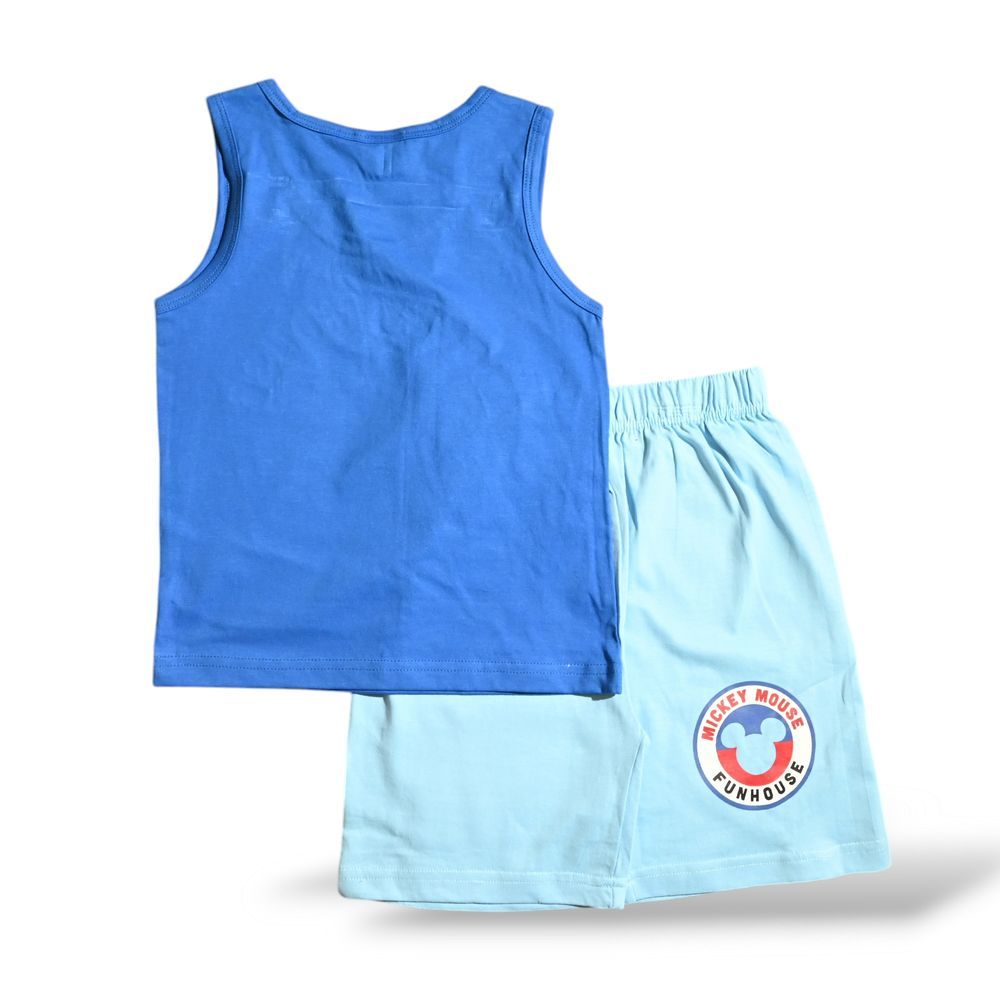 Mickey Mouse - Boys Summer Sleeveless & Short Set - Blue