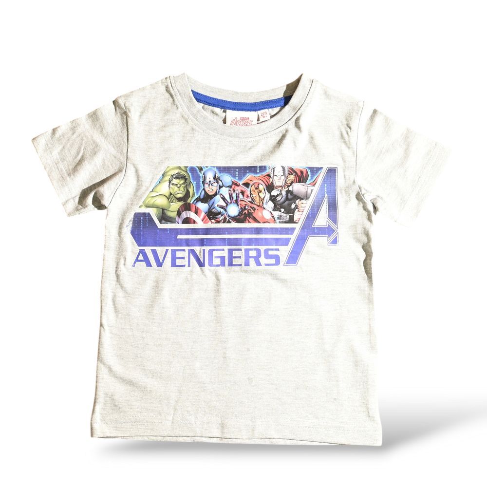 Avengers - 2pc-Set - Kids Short Sleeve Top And Pyjama - Blue/White