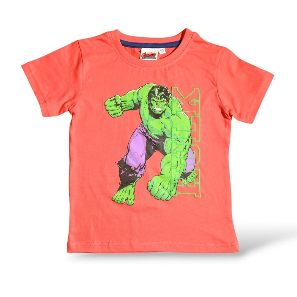 Avengers - 2pc-Set - Boy's Hulk Printed Pyjama T-Shirt & Pants - Red/Blue