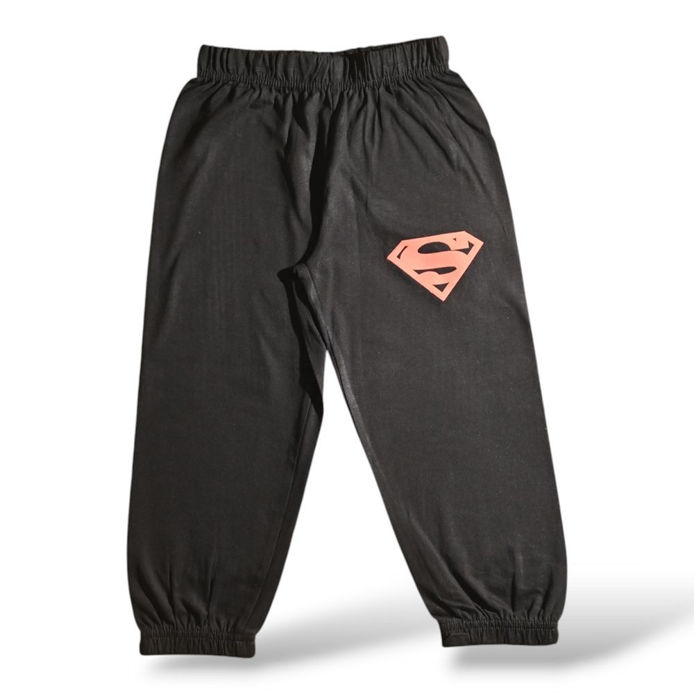 Superman - 2pc-Set - Kids Short Sleeve Top And Pyjama - Grey/Black