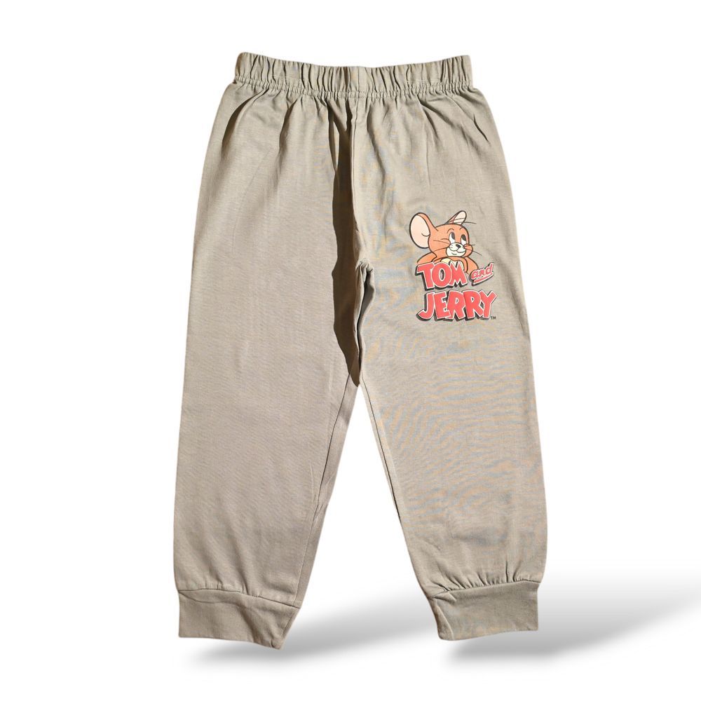 Tom & Jerry - Kids Cotton T-Shirt & Joggers Set - Grey