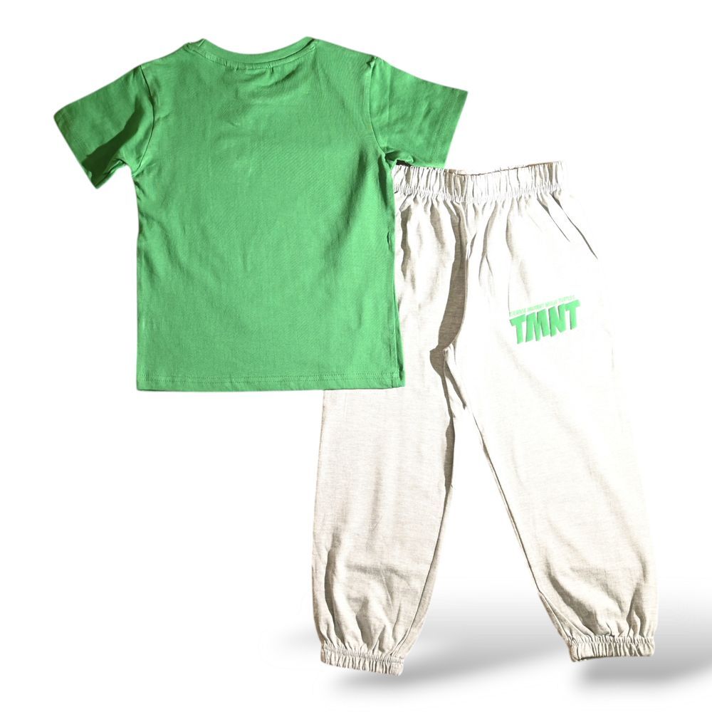 Teenage Mutant Ninja Turtles - 2pc-Set - Kids Short Sleeve Top And Pyjama - Green/White