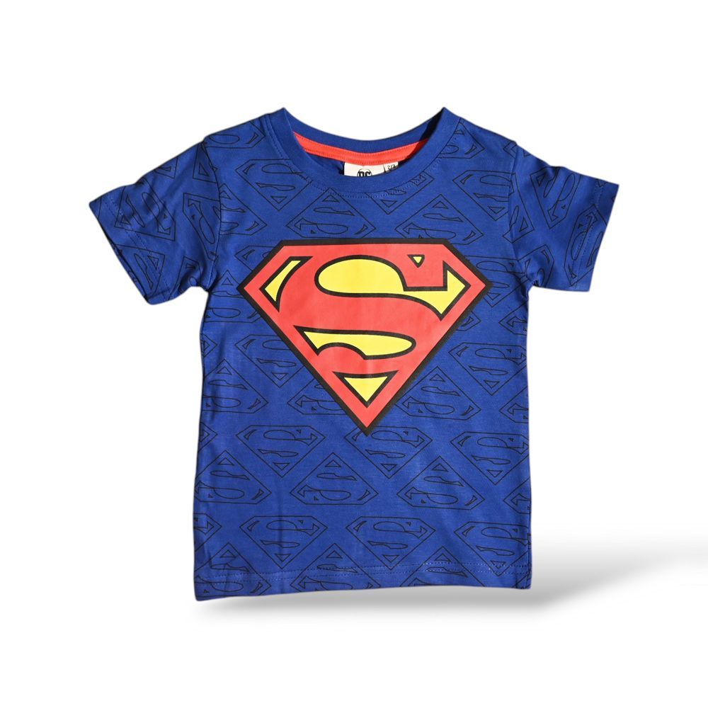 Superman - Boy's Short Sleeves Graphic T-Shirt - Blue