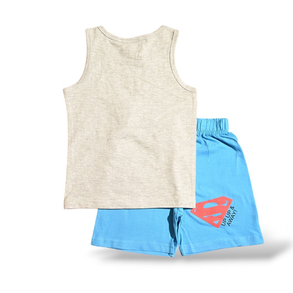 Superman - Boys Summer Sleeveless & Short Set - Grey/Blue