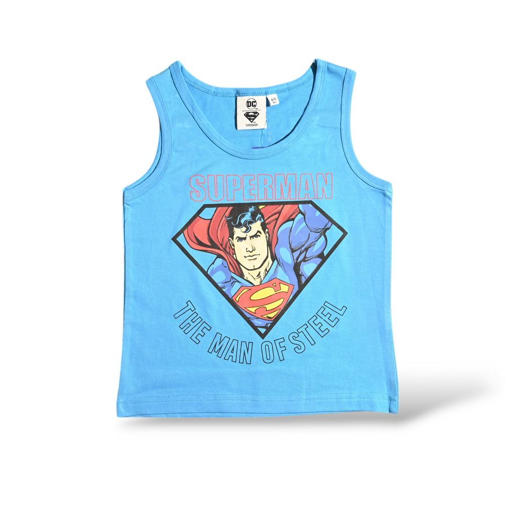 Superman - Boys Summer Sleeveless & Short Set - Blue/Grey