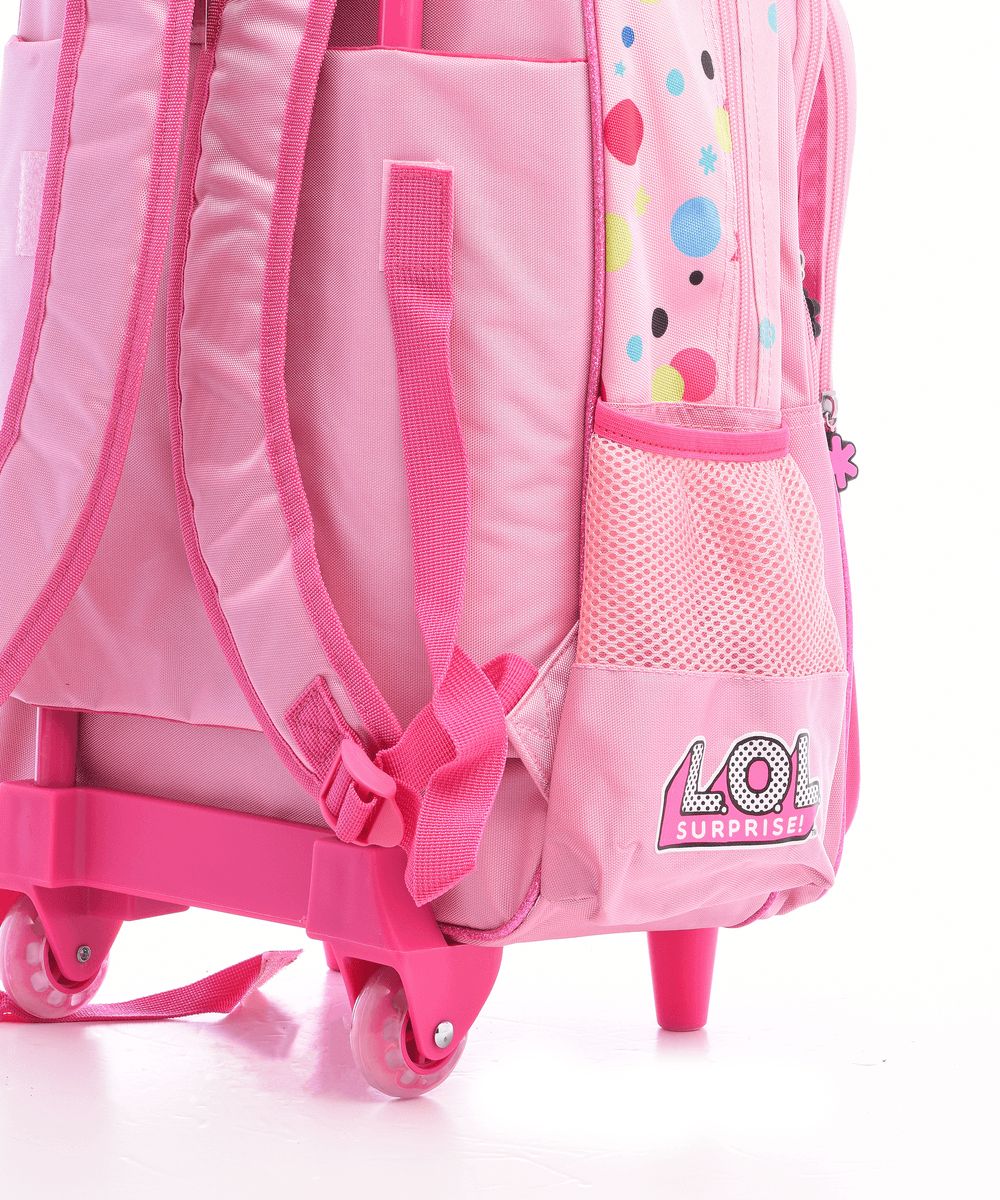 L.O.L. Surprise! - School Trolley Bag - 18-inch With Lunch Bag And Pencil Case - Pink - 3pcs