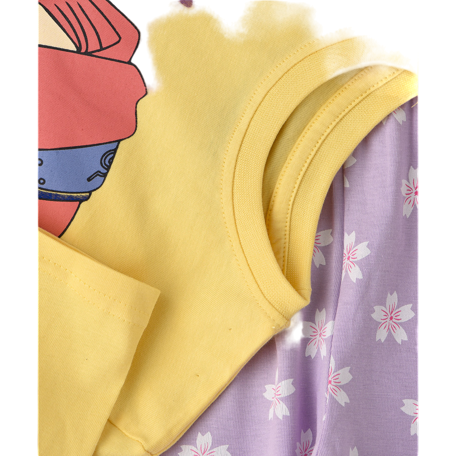 Naruto - Girls Pyjama Set - Yellow/Purple