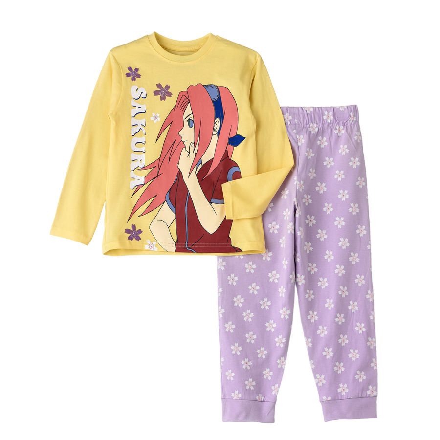 Naruto - Girls Pyjama Set - Yellow/Purple