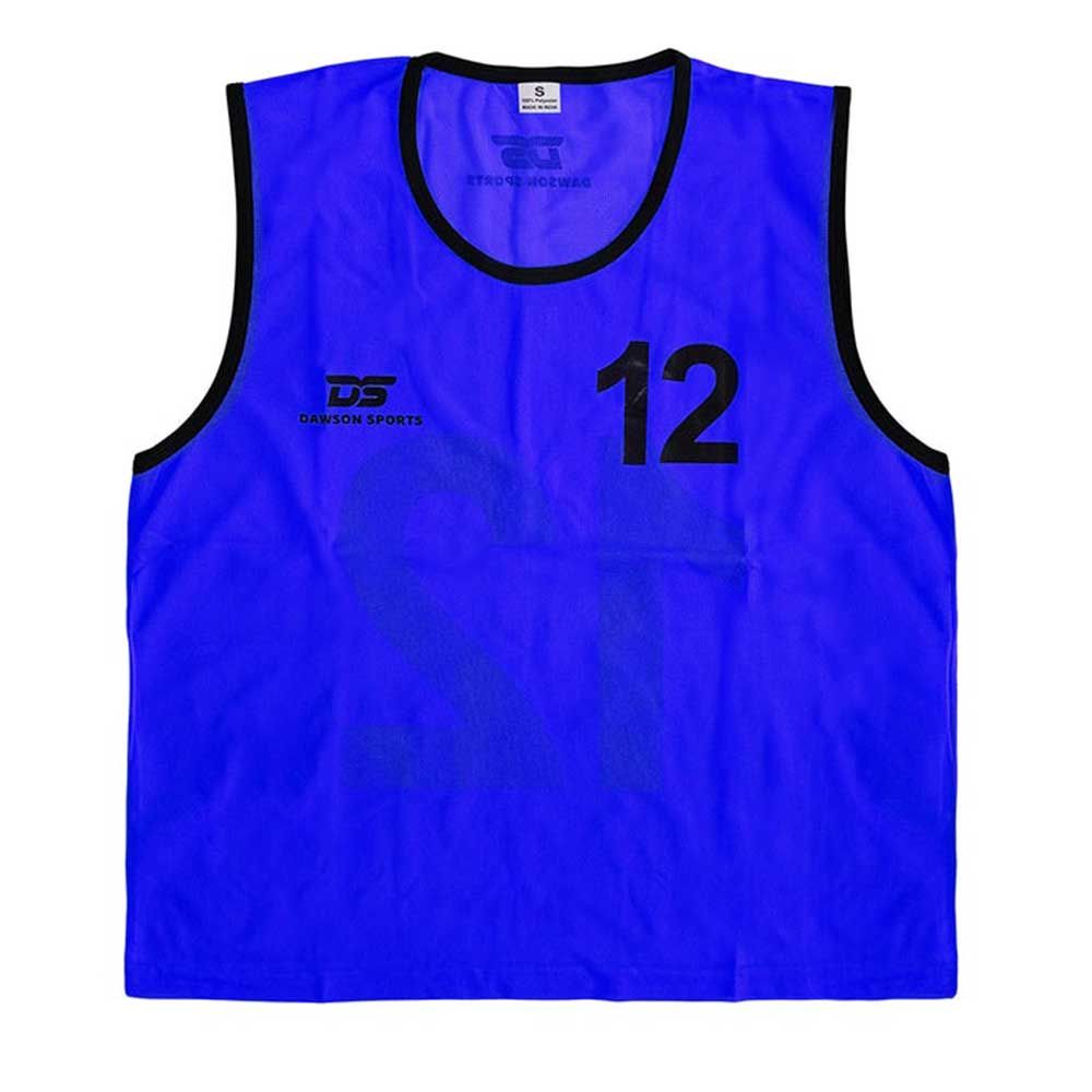 Dawson Sports - 12pc-Set - 1 To 12 Numbered Mesh Sport Bibs - Blue