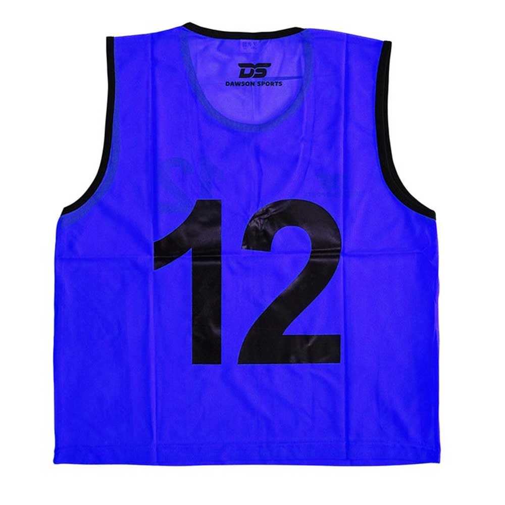 Dawson Sports - 12pc-Set - 1 To 12 Numbered Mesh Sport Bibs - Blue