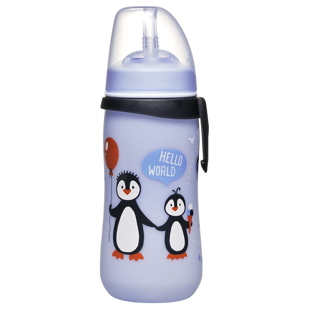 Nip - 330ml Penguin Straw Cup