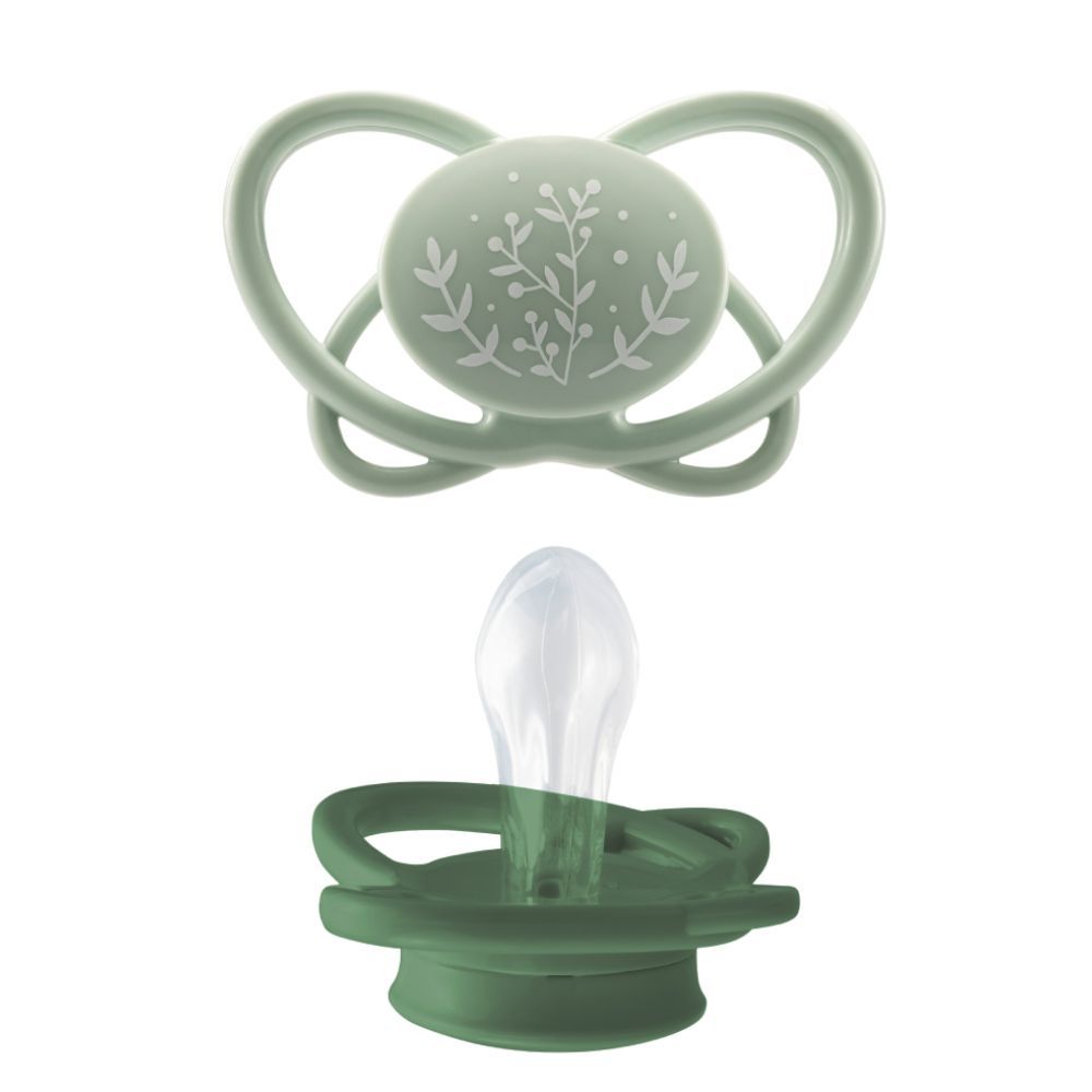 Nip - Butterfly Soother With Sterilizer Box 0-6M - Green - 2 pcs