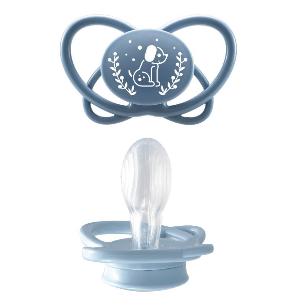 Nip - Butterfly Soother With Sterilizer Box 5-18M - Blue - 2 pcs