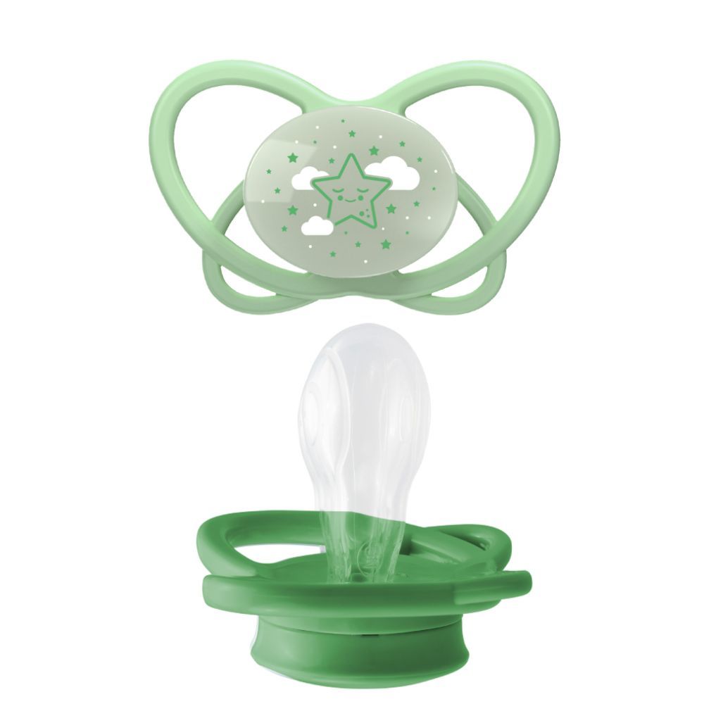 Nip - Butterfly Glow In The Dark Soother with Case 0-6M - Green