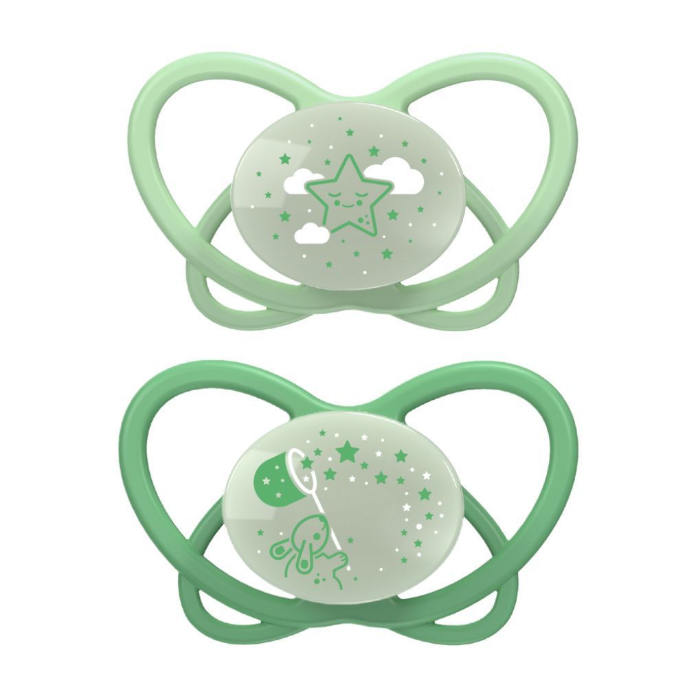 Nip - Butterfly Glow In The Dark Soother with Case 0-6M - Green