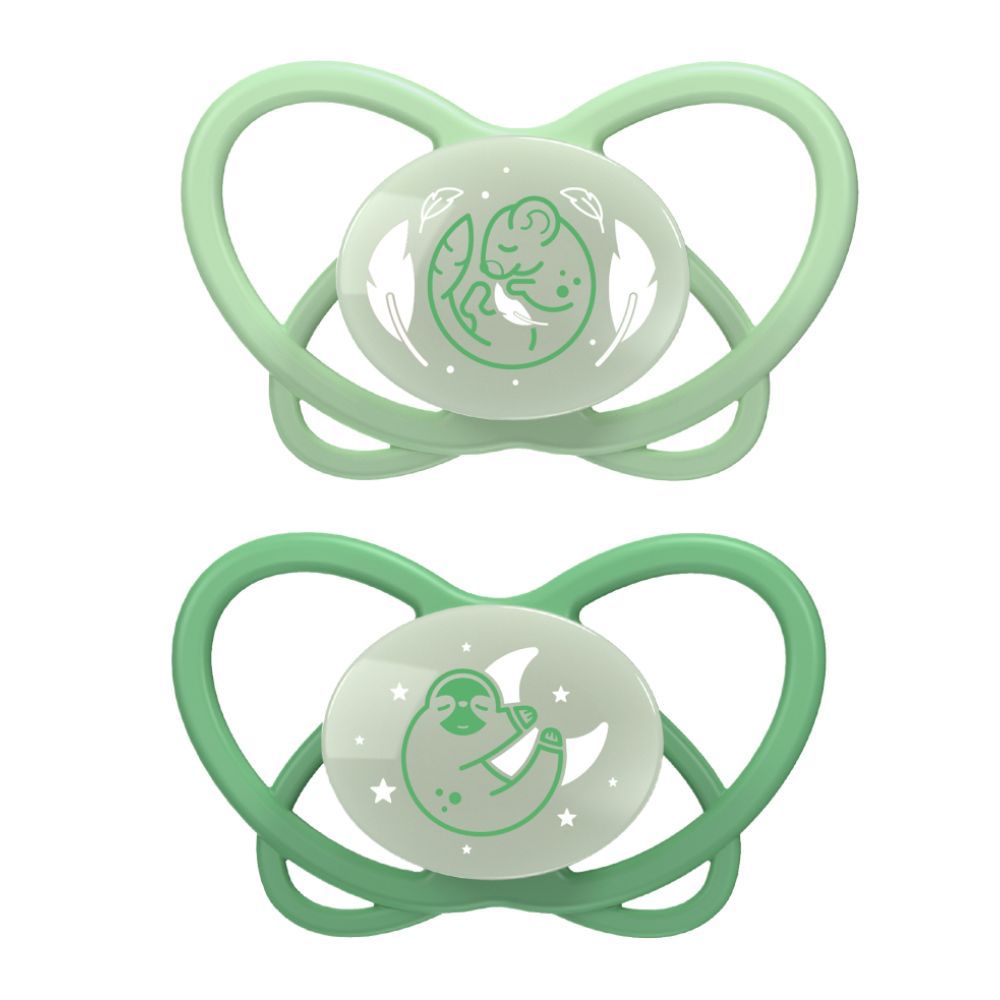 Nip - Butterfly Glow In The Dark Soother With Case 5-18M - Green