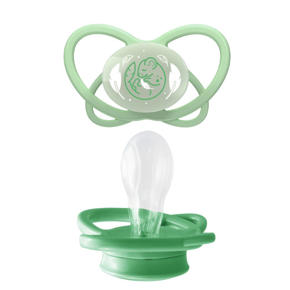 Nip - Butterfly Glow In The Dark Soother With Case 5-18M - Green