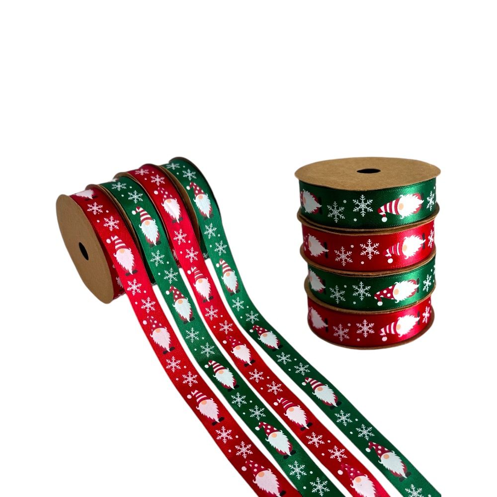 Doodle Kiddo - Santa Claus Christmas Ribbon Set - Red/Green - 4 Pcs