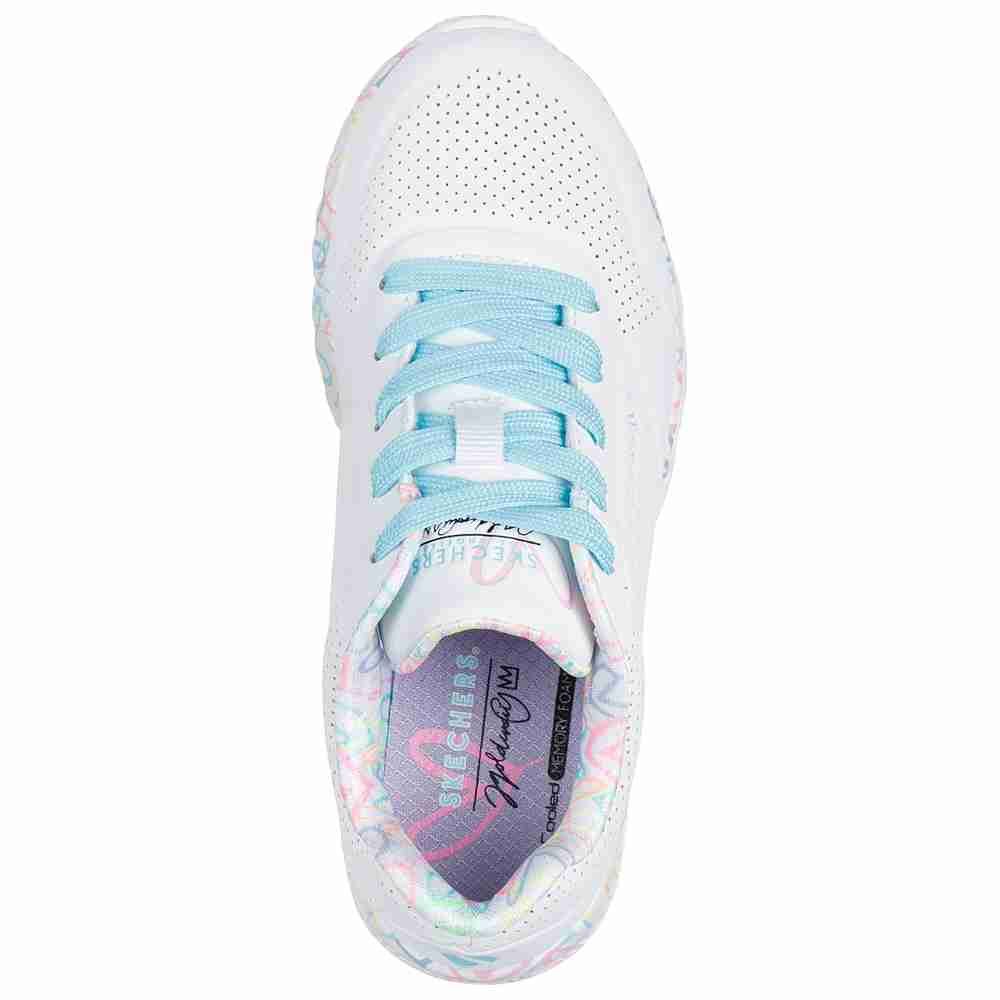 Skechers - Uno Lite Sneakers - White/Pink/Turquoise