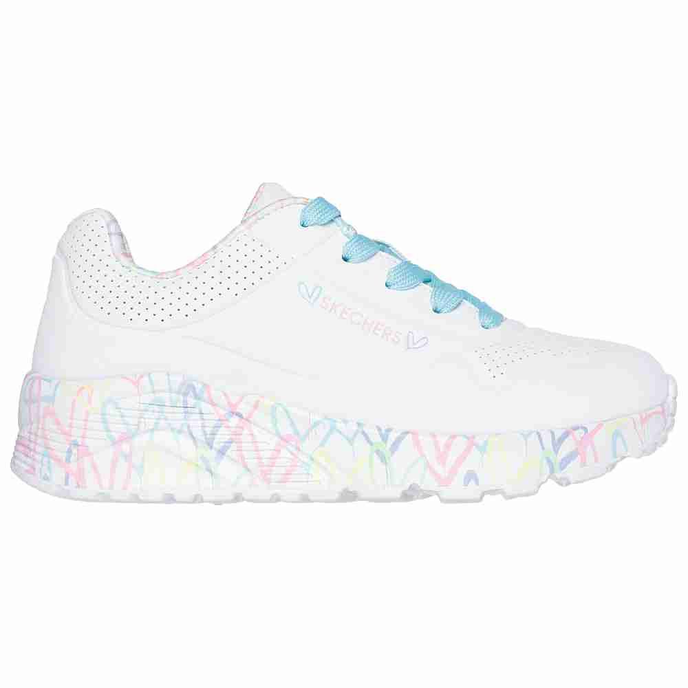 Skechers - Uno Lite Sneakers - White/Pink/Turquoise