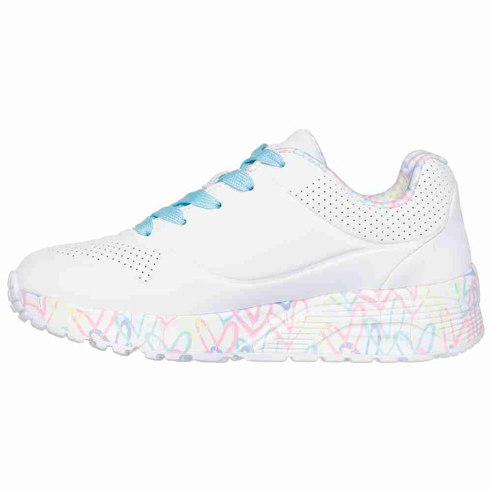 Skechers - Uno Lite Sneakers - White/Pink/Turquoise