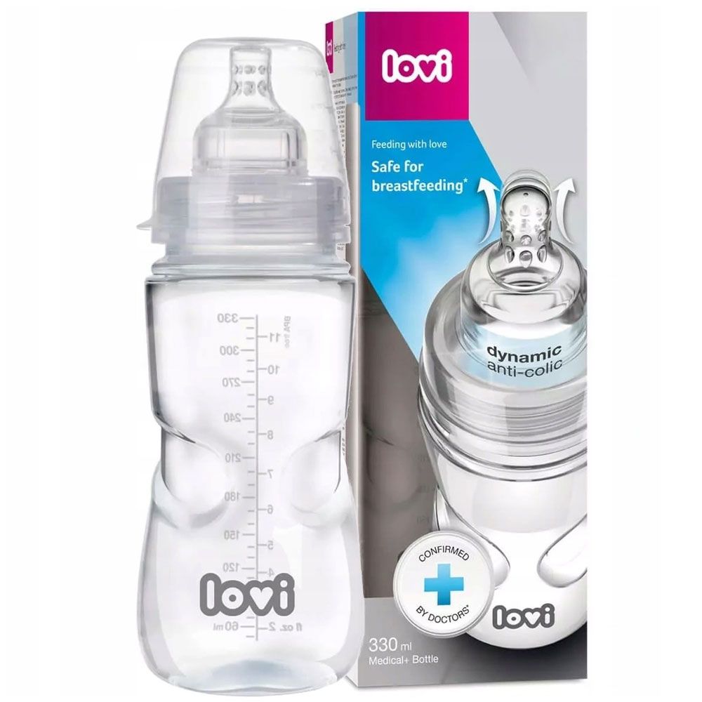 LOVI - Medical+ Bottle With Dynamic Teat 330ML_9m+