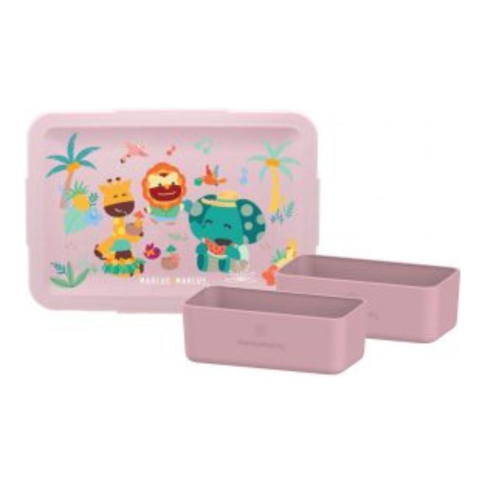 Marcus & Marcus - Bento Lunch Box With Two Silicone Removable Compartments (Tropical)