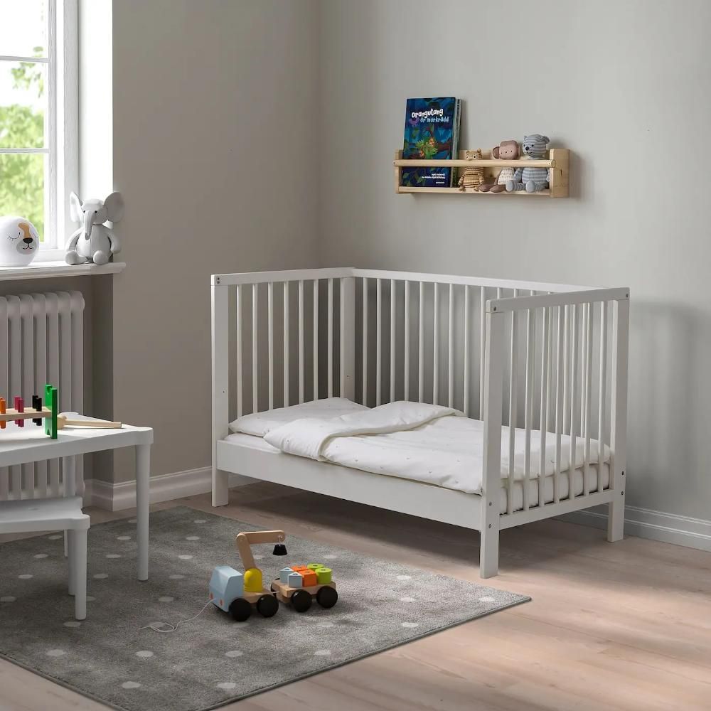 Bumble & Bird - 3-In-1 Classic Wooden Cot Bed - White