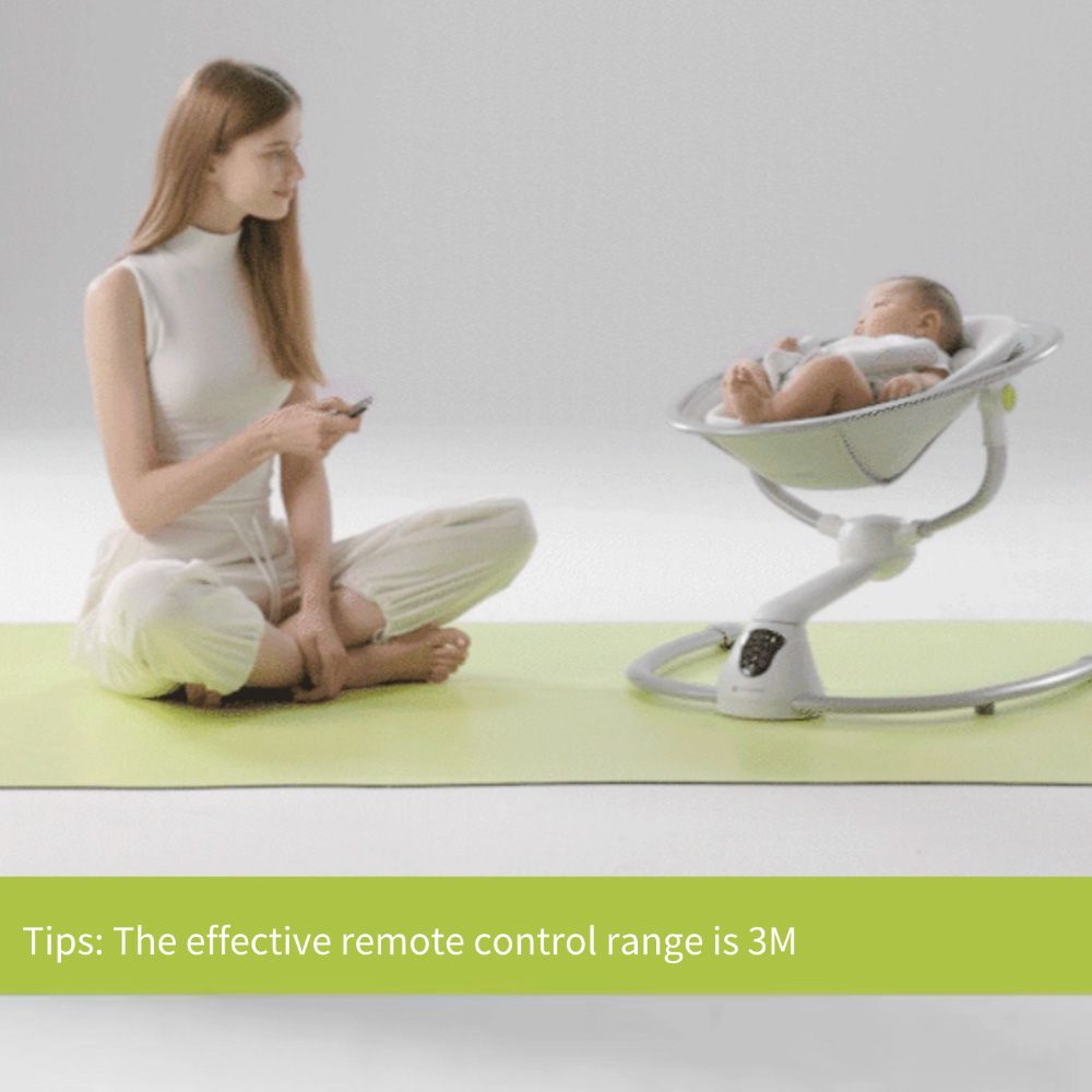 Babycare - Baby Electric Rocker And Bouncer - Frost Silver