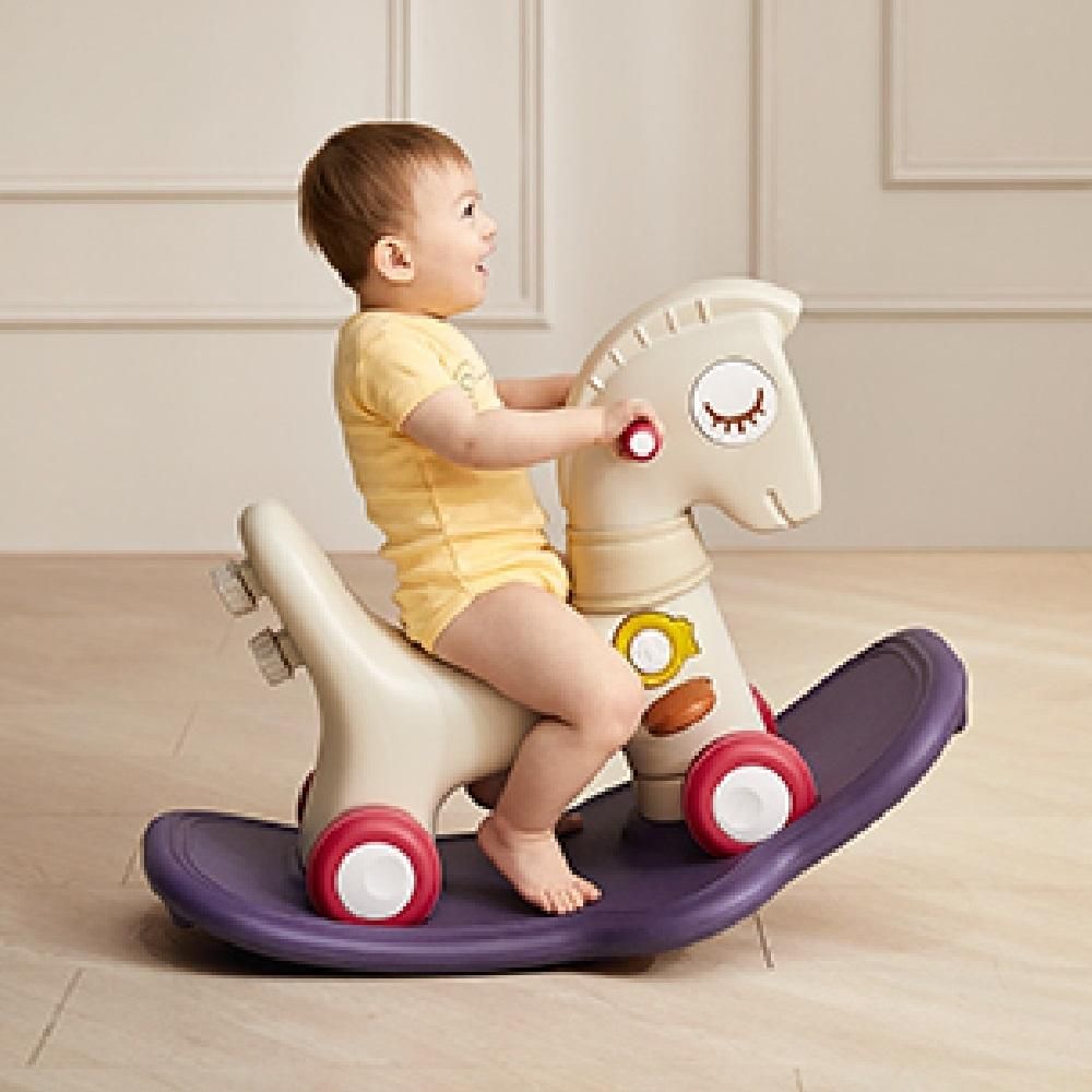 Babycare - Rocking & Sliding 3-in-1 Customizable Horse Pink