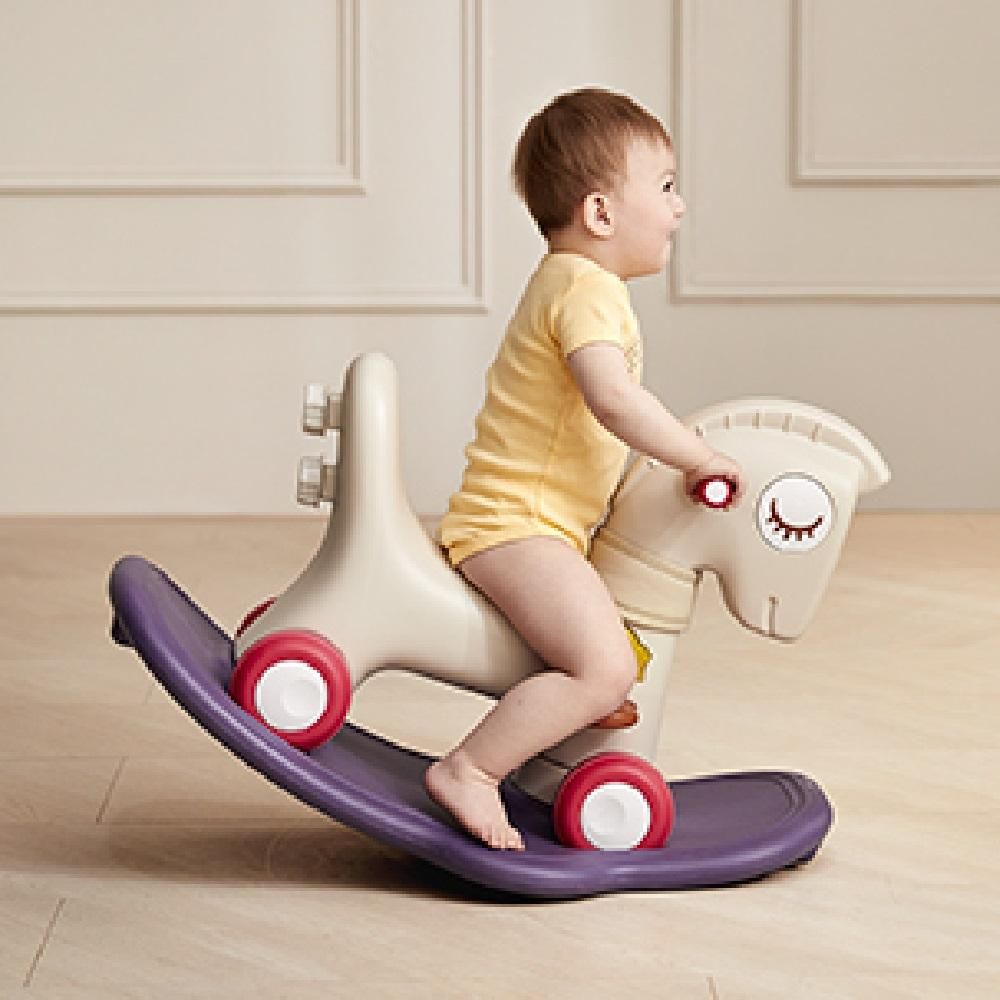 Babycare - Rocking & Sliding 3-in-1 Customizable Horse Pink