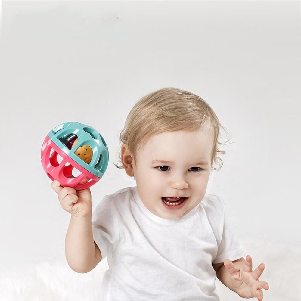 Babycare - Baby Rattle Ball - Red/Sky Blue