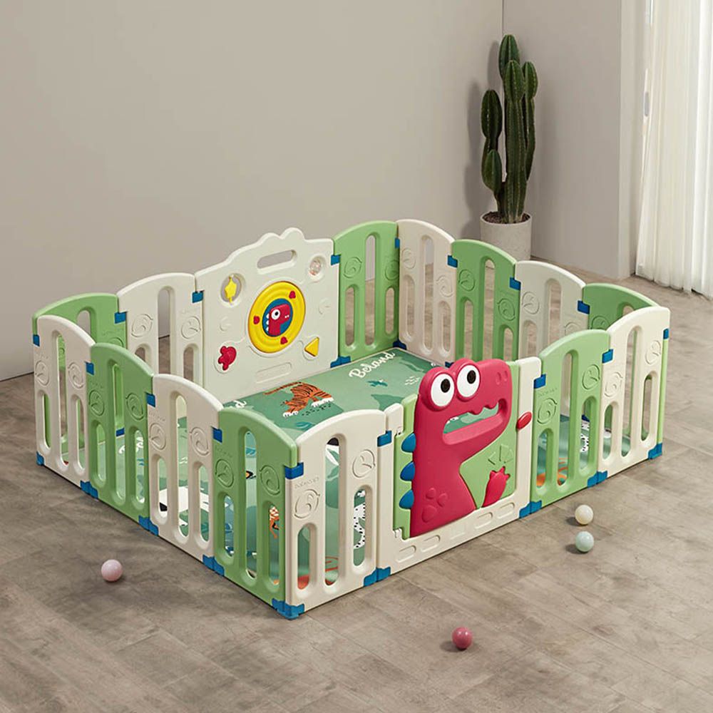 Babycare - Barron Playpen - 16pcs - Dino