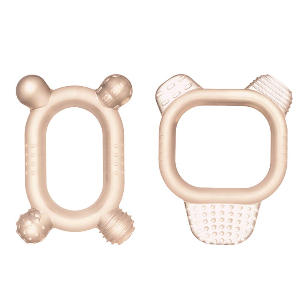 Babycare - Baby Teether 2 Pieces-Set - Pearl Powder