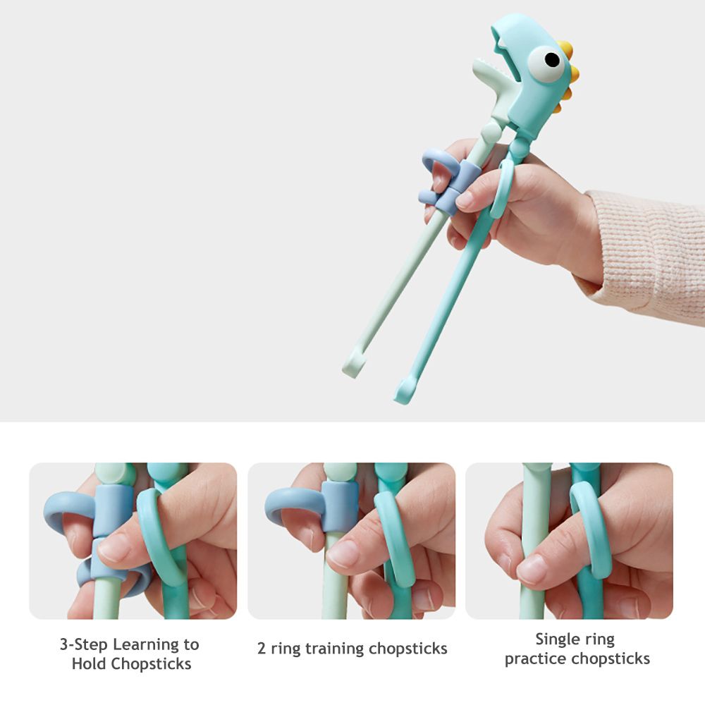 Babycare - Dino Training Chopsticks - Maca Blue