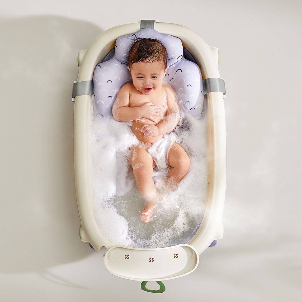 Babycare -  Baby Foldable Bathtub - Mustard Green