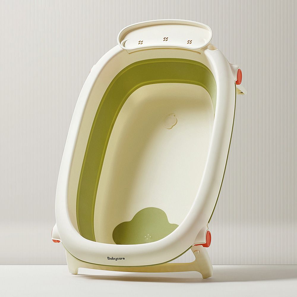 Babycare -  Baby Foldable Bathtub - Mustard Green