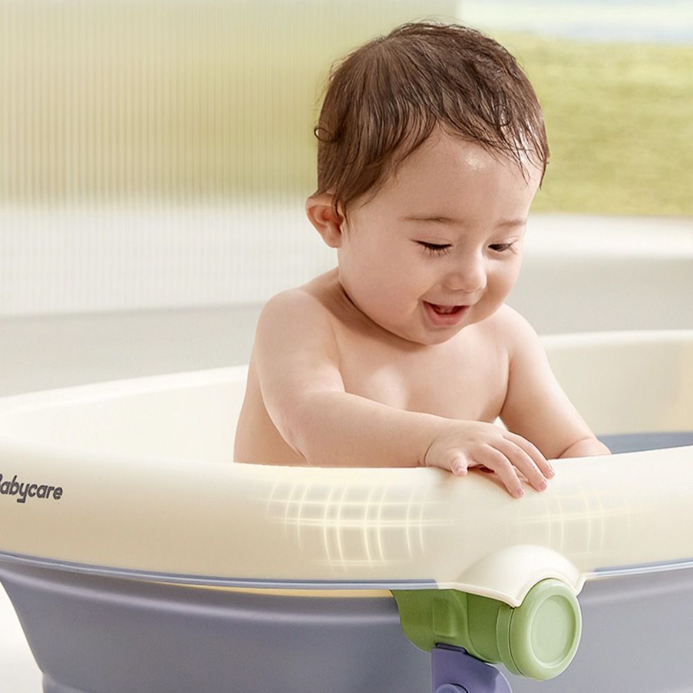 Babycare -  Baby Foldable Bathtub - Mustard Green