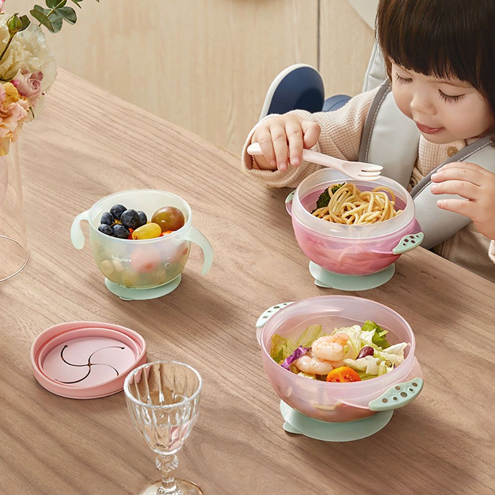 Babycare - Suction Bowls Set Weir - Powder Pink