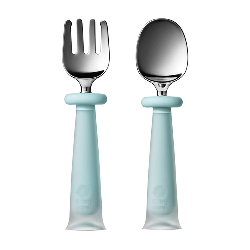 Babycare - Spoon & Fork Set -  Northern Blue