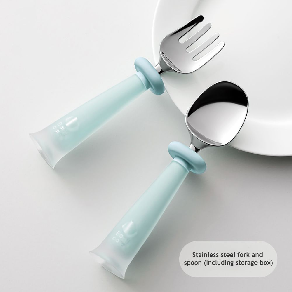 Babycare - Spoon & Fork Set -  Northern Blue